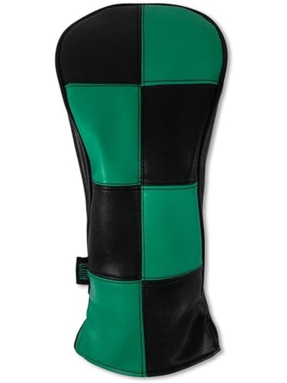 Anime-Inspired Green & Black Checkered Golf Driver Head Cover | Stylish
